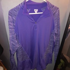 purple quarter zip